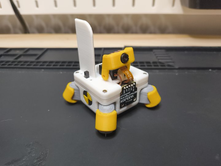 The BugBot robot with camera and time-of-flight sensing